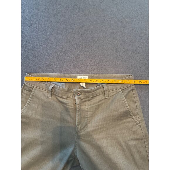 Dockers Slim Tapered Men’s Khaki Pants 36x30 Stretch Cotton Blend, Herringbone - Picture 6 of 9